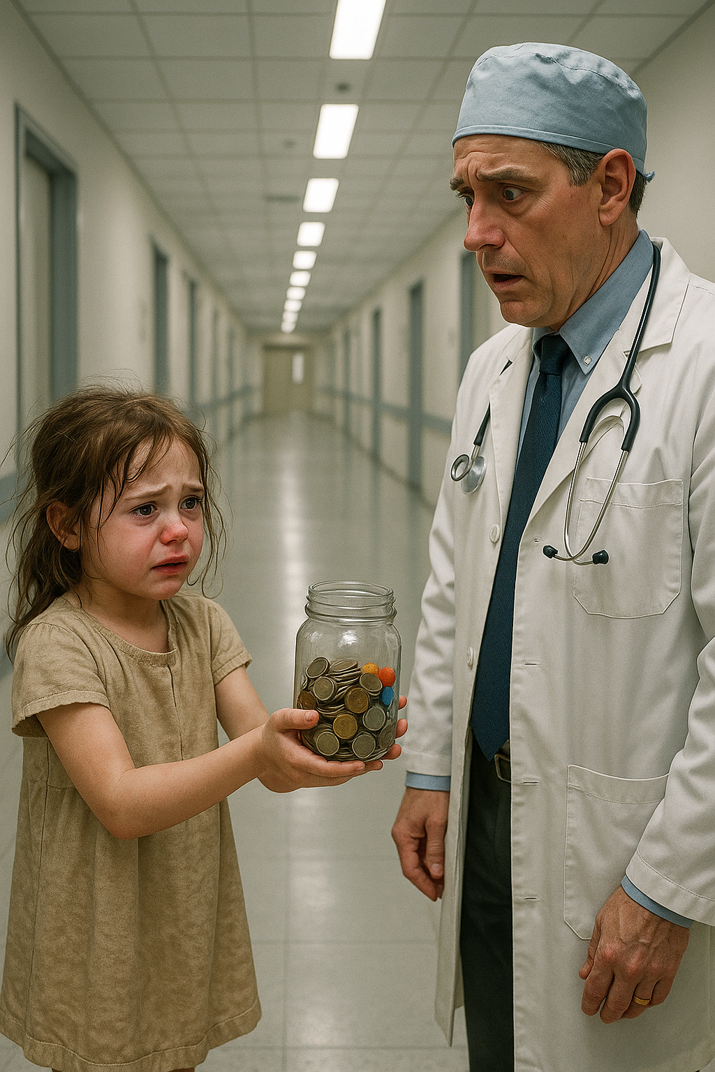 „Egy bukaresti kórház hideg folyosóján, ahol fertőtlenítőszag terjengett, ott ült egy törékeny kislány, kopott ruhácskában.”