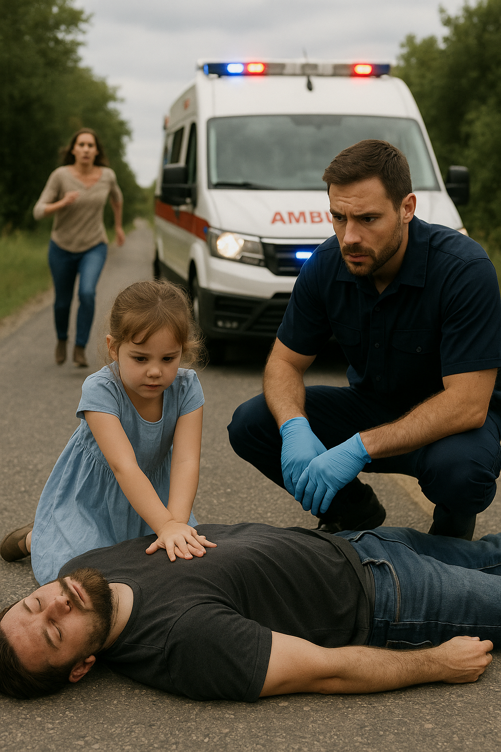 Egy teljesen átlagos napon egy ötéves kislány megmentette egy motoron utazó férfi életét, aki hirtelen nagy veszélybe került.