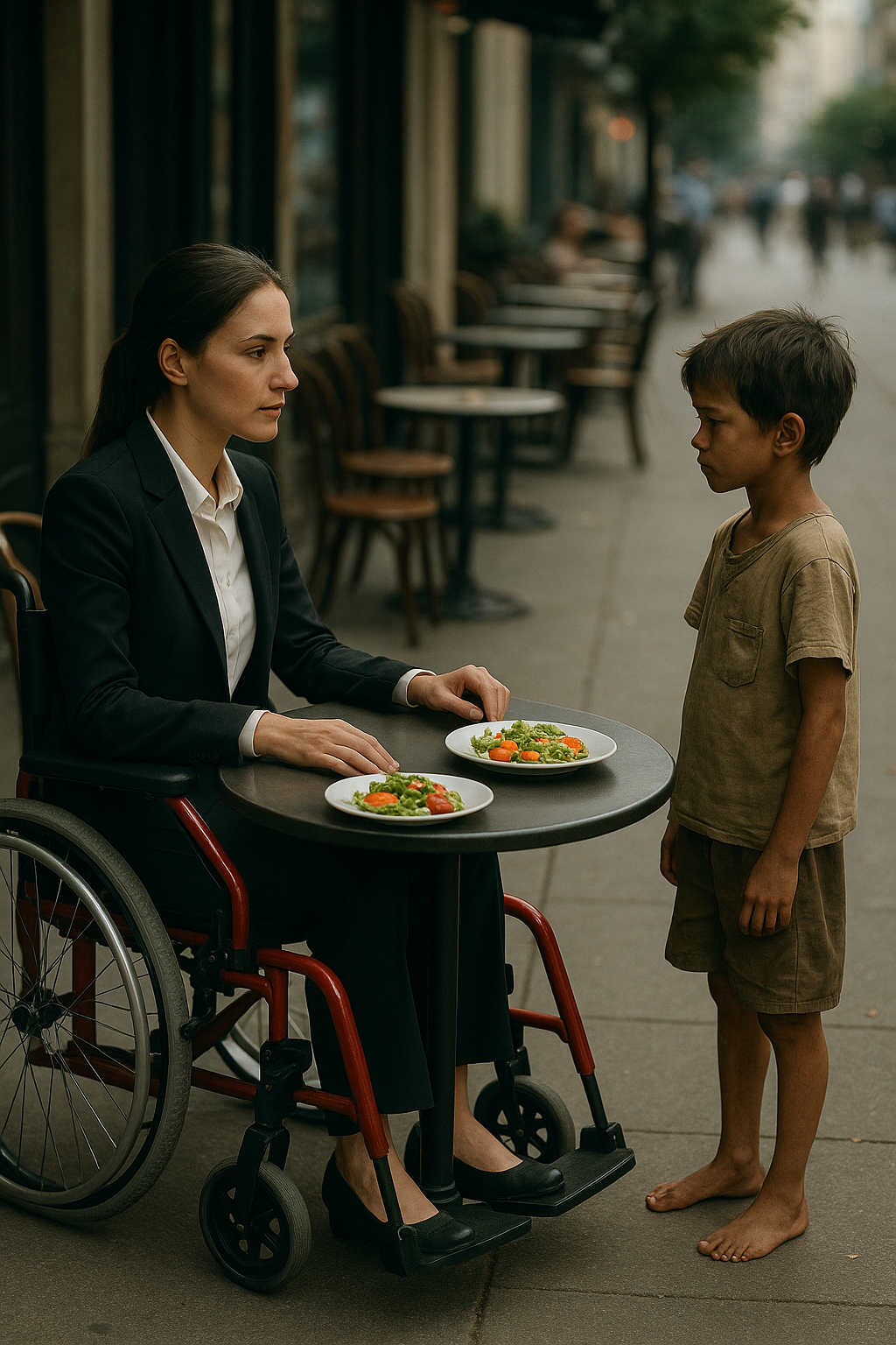 Egy szegény fekete srác állt ott, egy kerekesszékes, milliomos nő előtt, miközben a szél süvített a régi kúria repedezett kőfalai között.