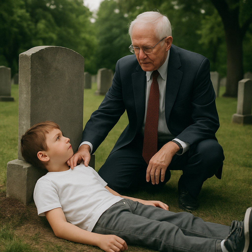 Bogaty biznesmen znajduje chłopca przy grobie swojego syna!
