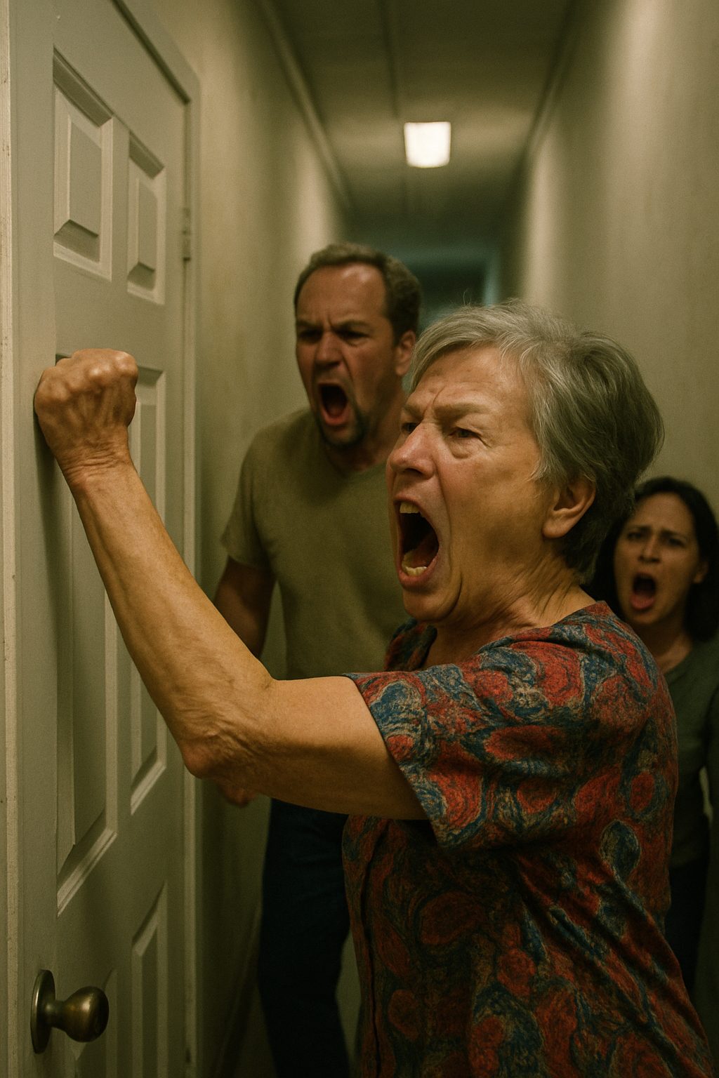 „Na gyere, nyisd már ki az ajtót! Bezárkóztál a lakásba és némán ülsz — vigyázz, mert feltörjük a zárat! — morgott az anyós.”