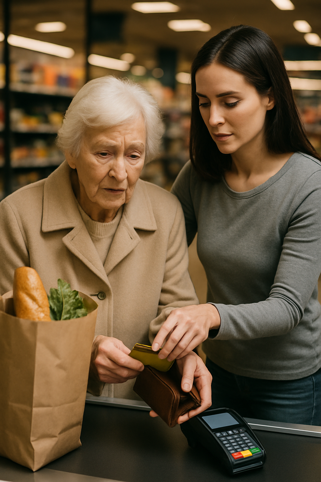 A boltban álltam a sorban, a hároméves fiamat a csípőmön tartva, és azért imádkoztam, hogy ne dobjon még egy csomag édességet a kosárba.