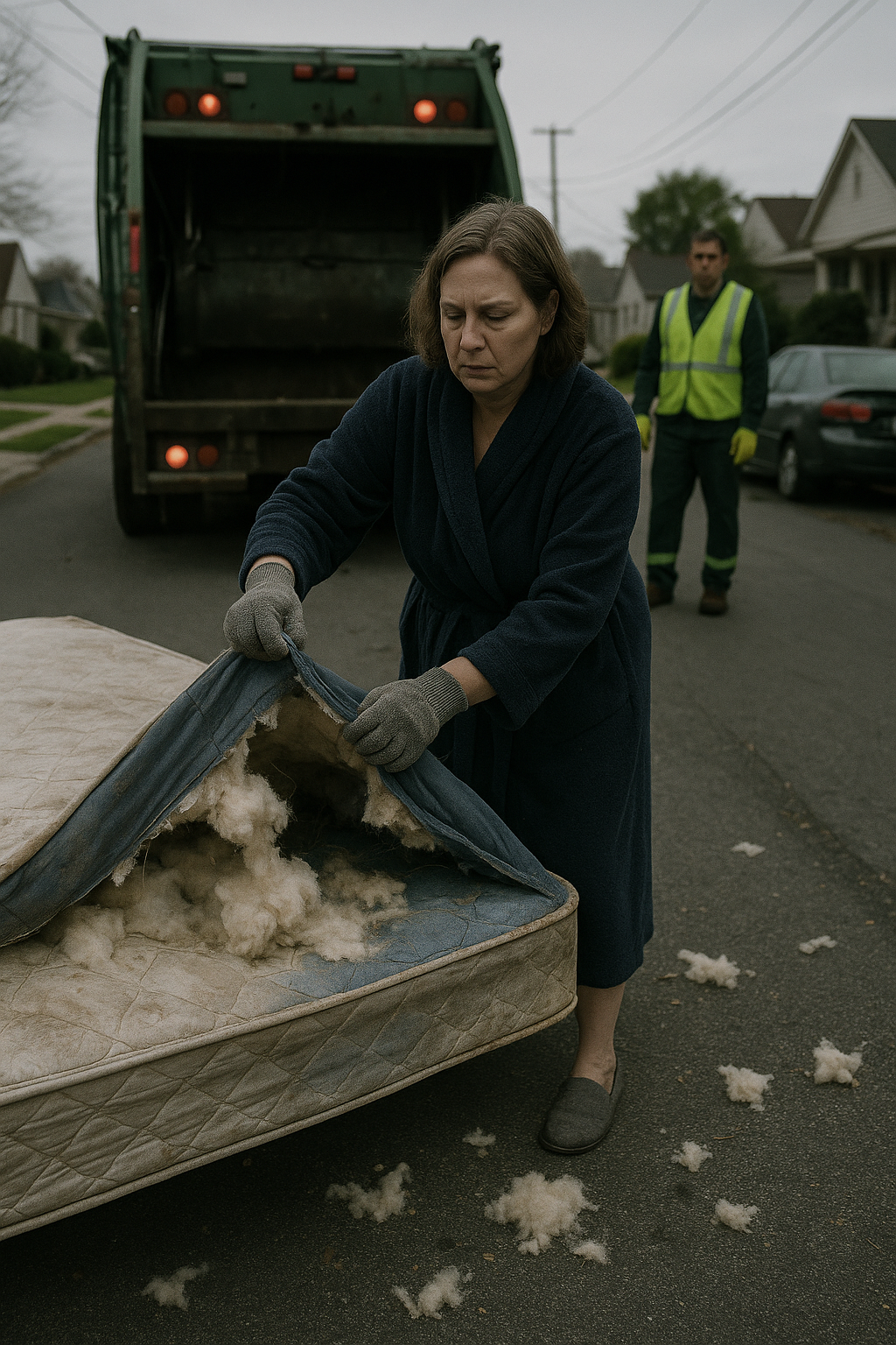 „Hajnali háromkor kiosont, hogy kidobja a matracunkat — de amikor megtaláltam és felvágtam, ami kiesett belőle, attól teljesen elállt a lélegzetem.”