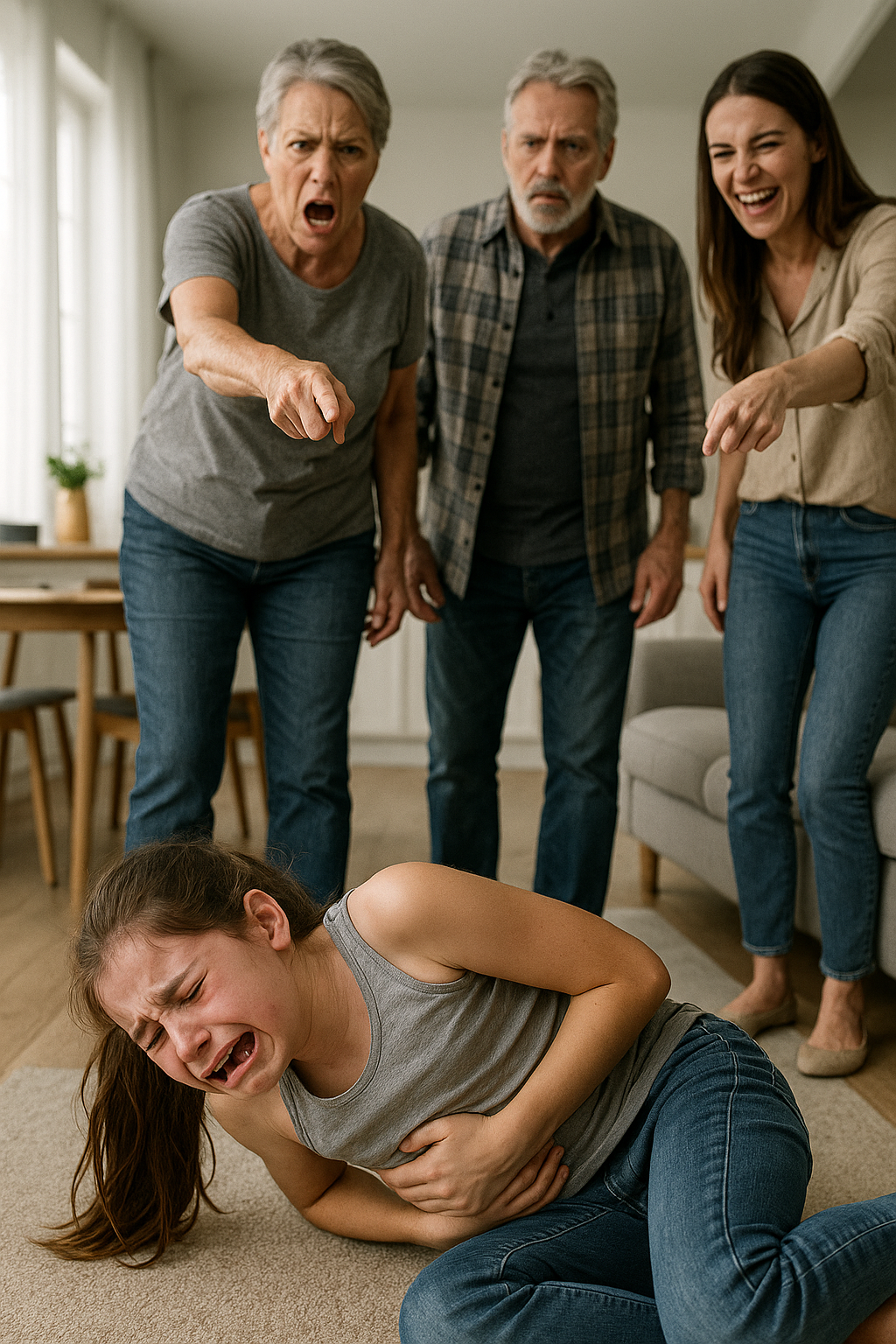A nővérem eltörte a bordáimat egy veszekedés közben. Már majdnem hívtam a rendőrséget, de anyám kitépte a telefont a kezemből.