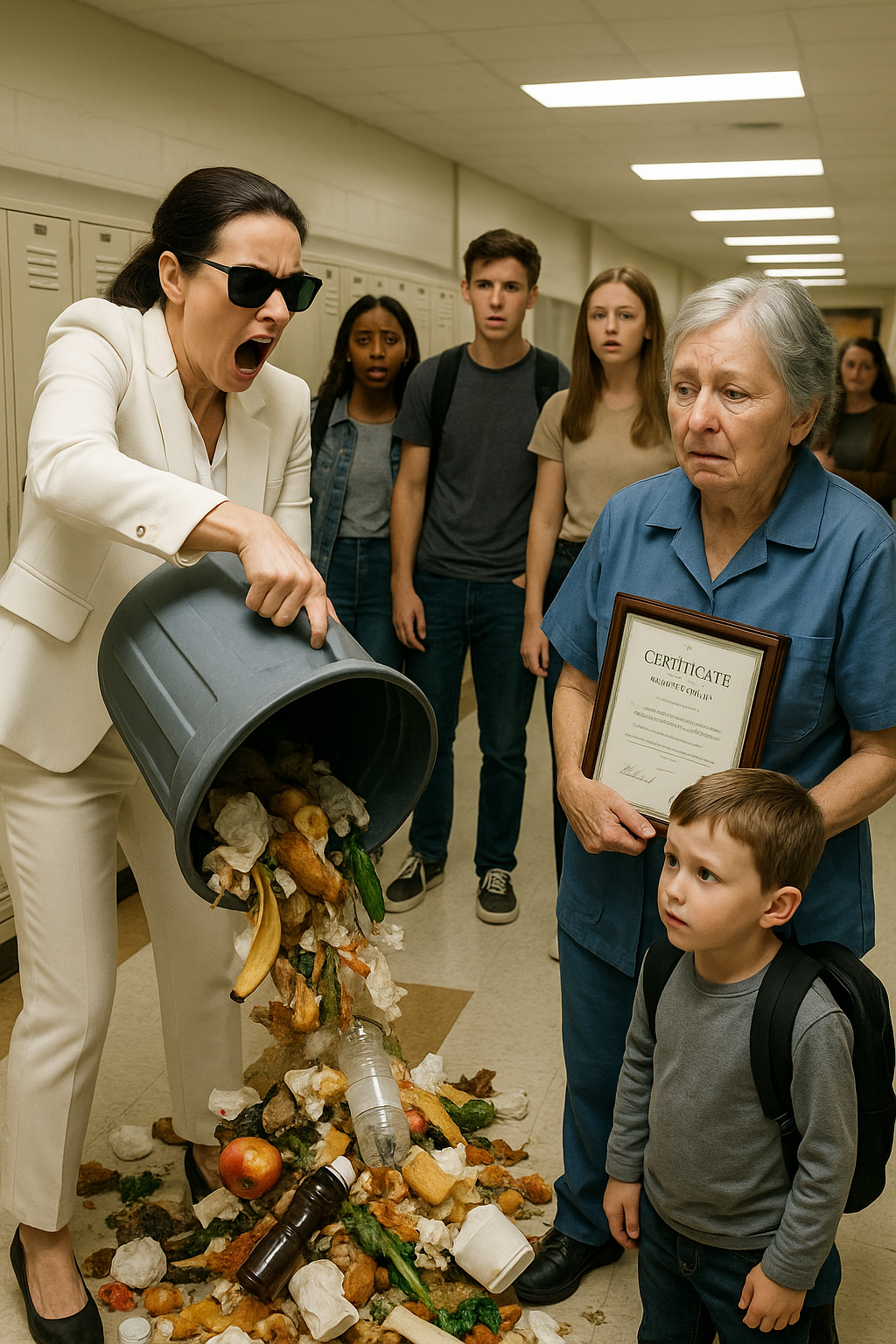 Tizenhat éves vagyok, és a nagymamám takarít abban a gimnáziumban, ahová én is járok.