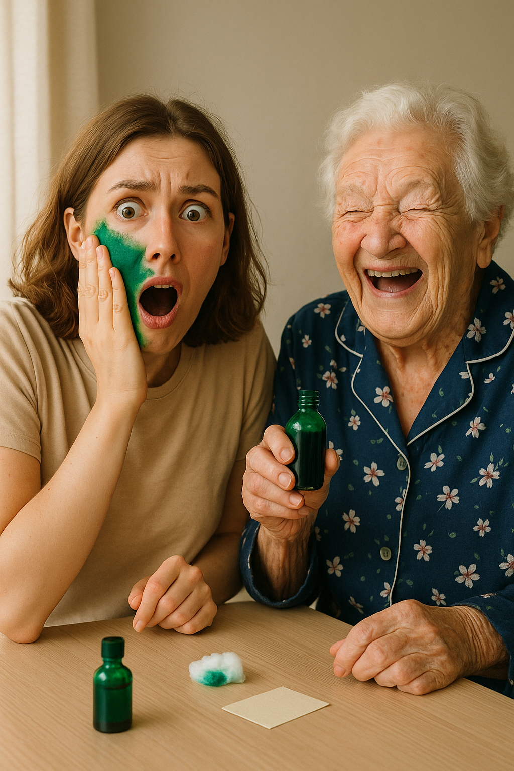 — Jaj, bocsánat, megremegett a kezem! — nevetett az anyósom