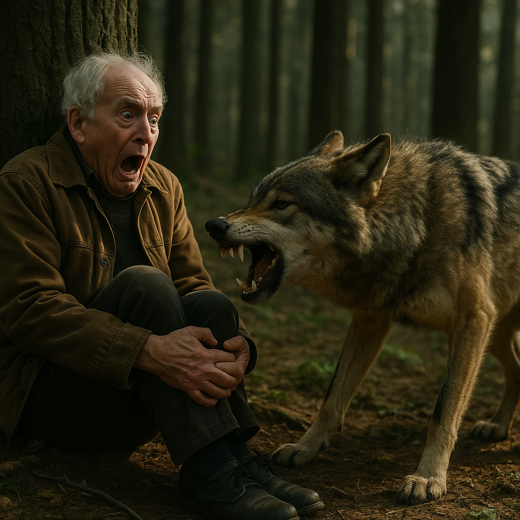 Stał nieruchomo przed starcem, wpatrując się w niego lodowatym