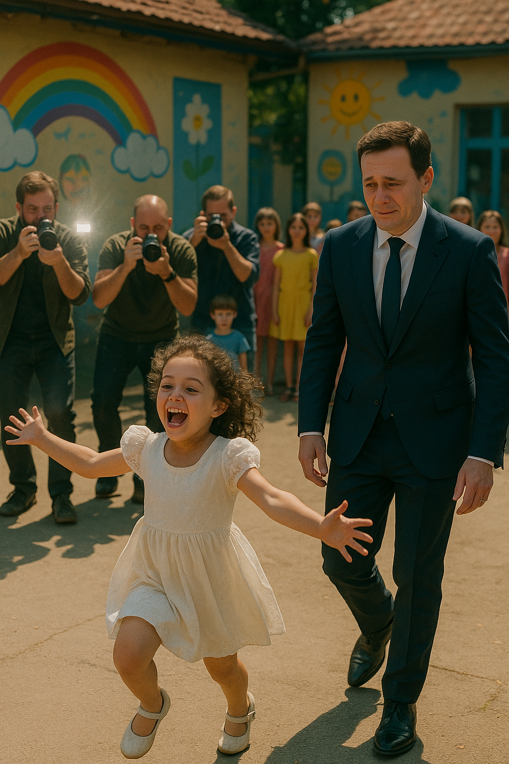 „Egy milliomos ellátogat az árvaházba, és egy kislány egyetlen szóval