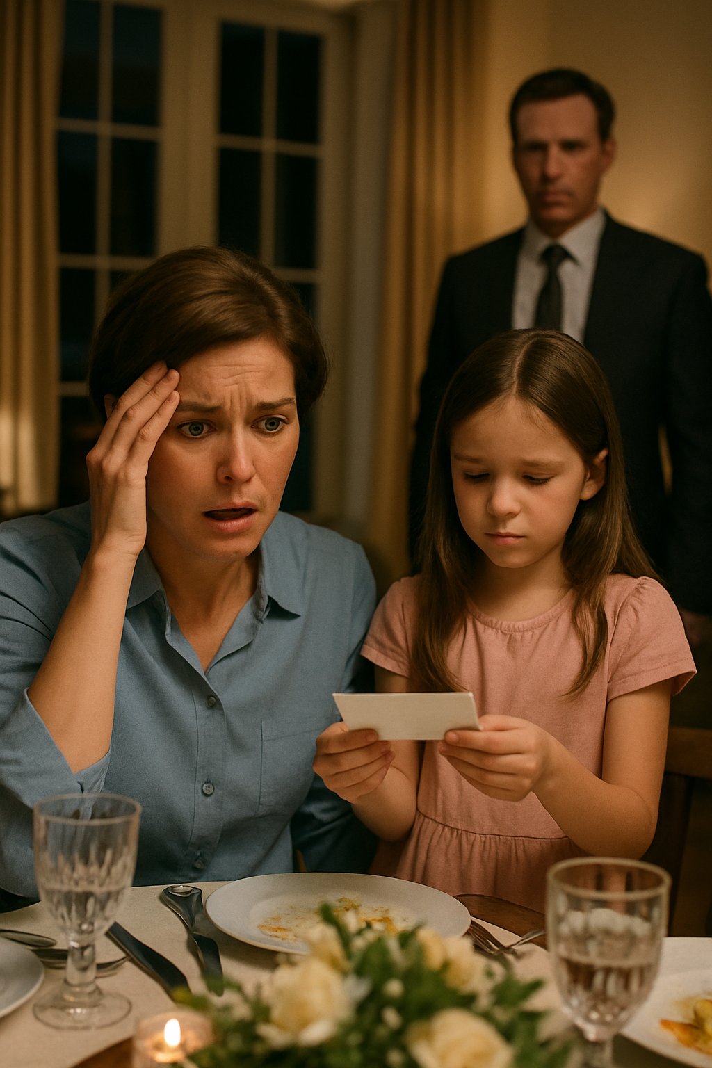 Vacsora közben a lányom észrevétlenül elém csúsztatott egy összehajtott cetlit.