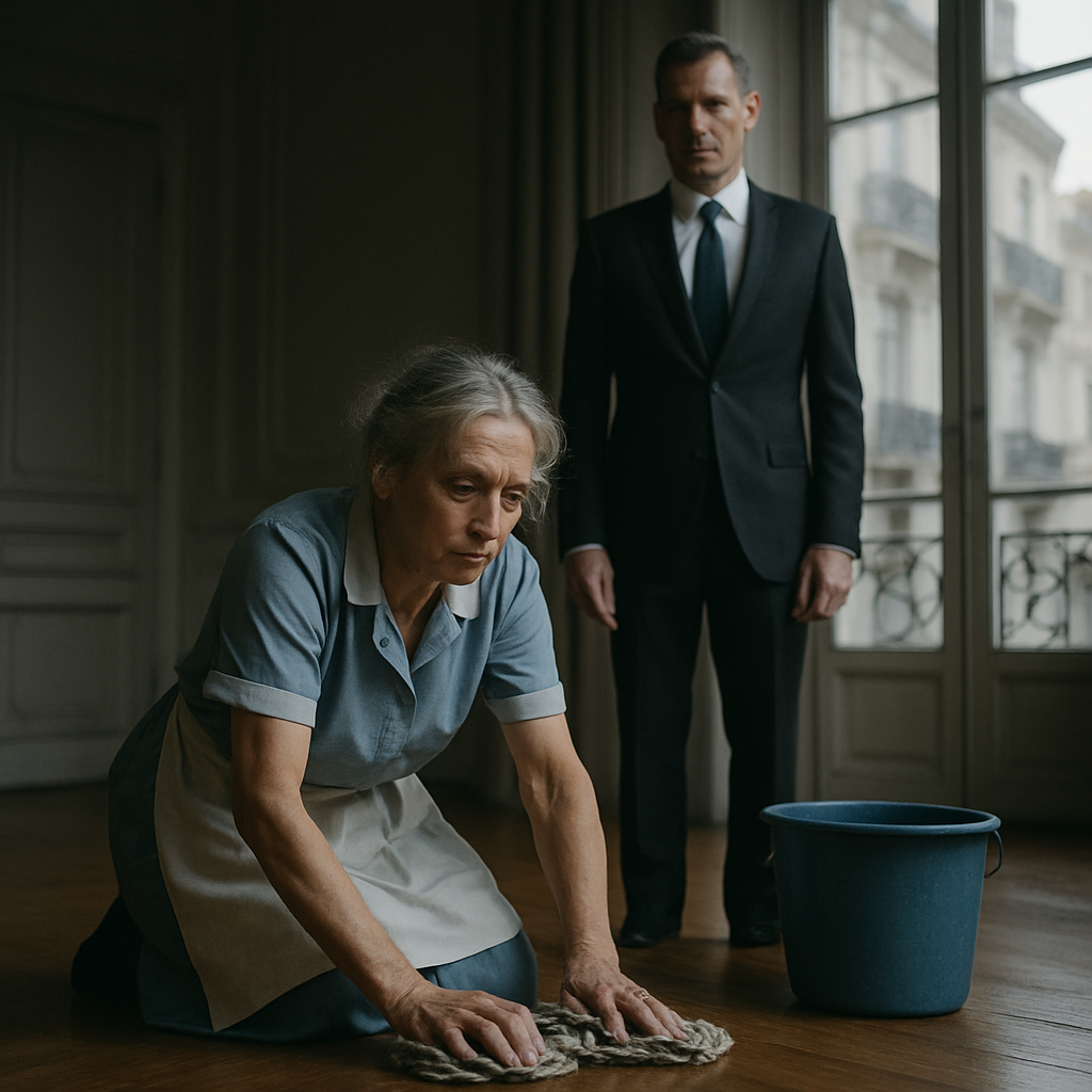 „Milioner wrócił do domu i zobaczył, że jego adoptowana mama pracuje j