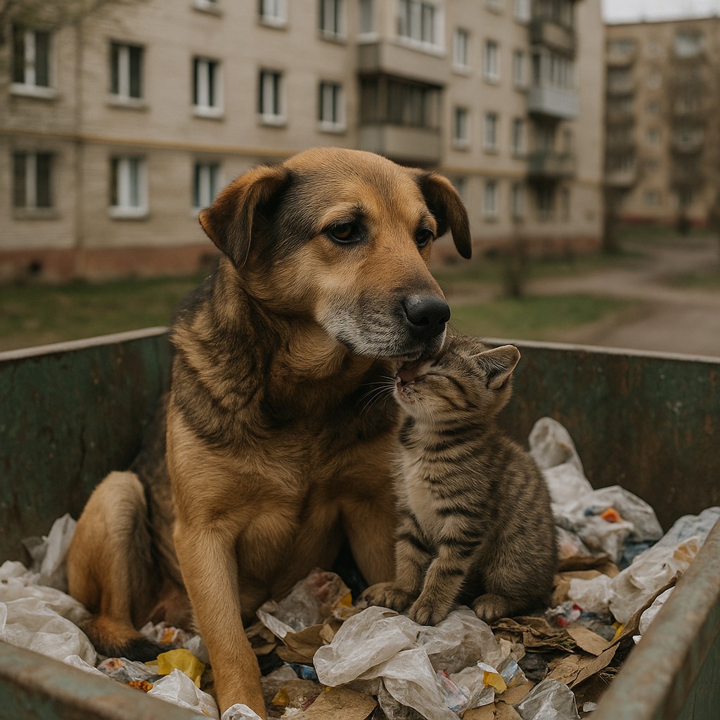 Noc zapadła nad miastem — zimna, cich…