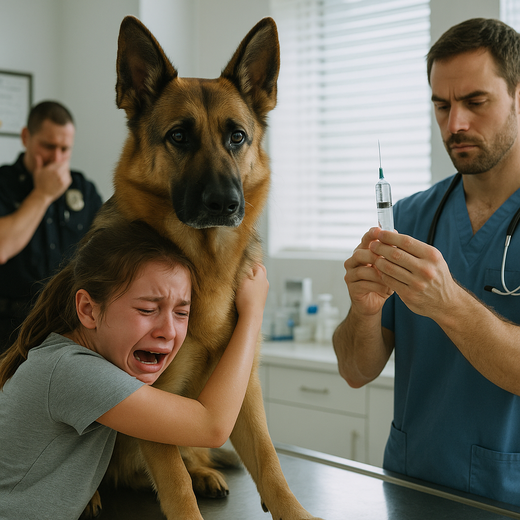 „A rendőrkutya adott neki egy utolsó ölelést! De amikor az állatorvos