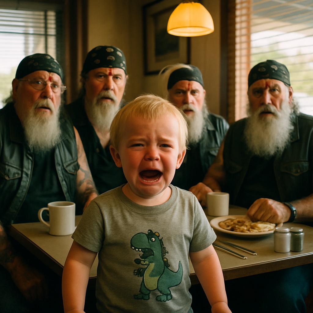Chłopczyk podszedł do naszego stolika, pełnego motocyklistów, i powiedział: