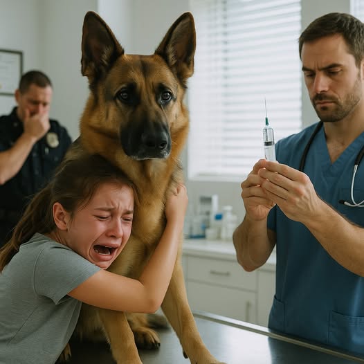 „Policyjny pies przytulił ją po raz ostatni! Ale kiedy weterynarz zoba