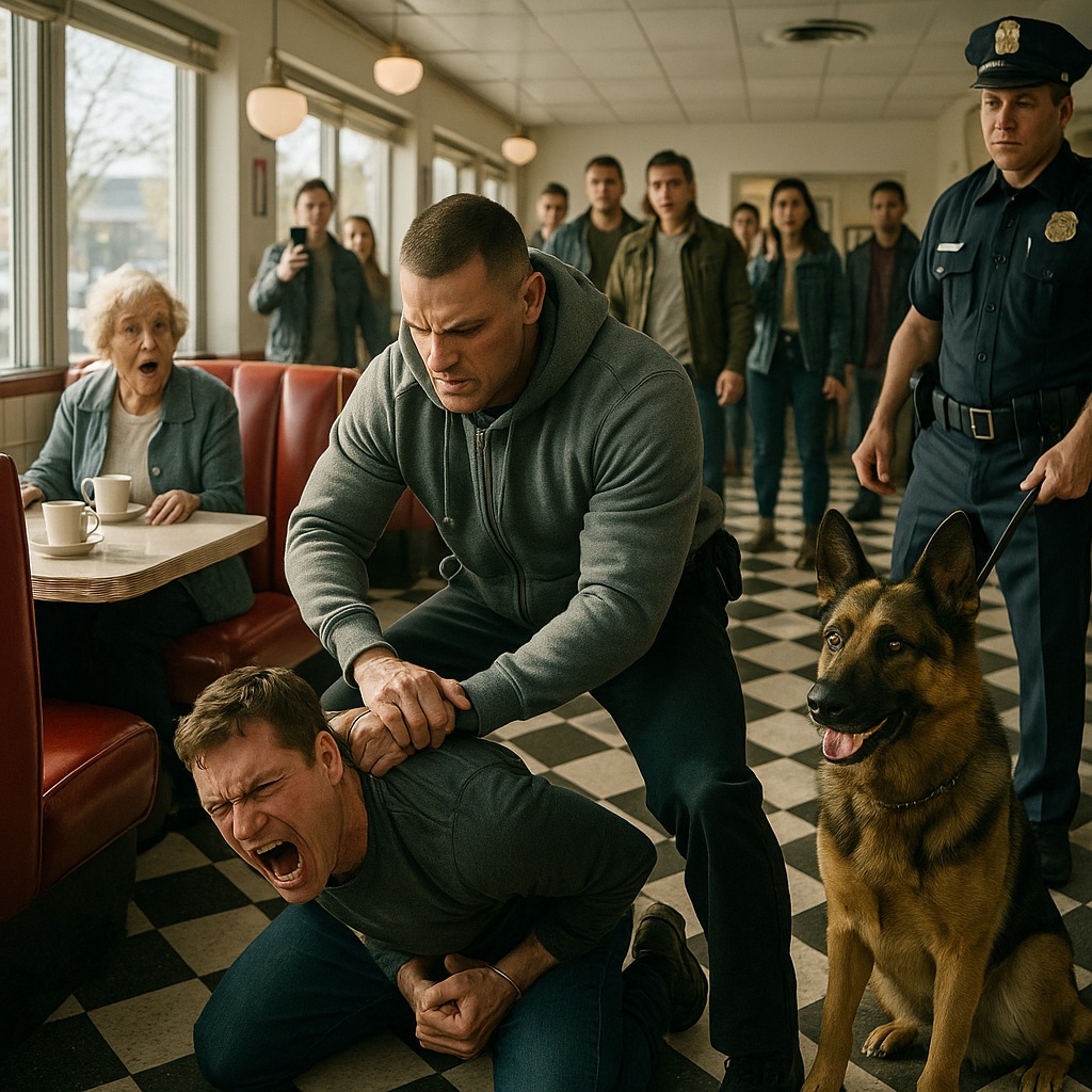 Uderzenie zabrzmiało głośniej niż wszystkie rozmowy w restauracji.