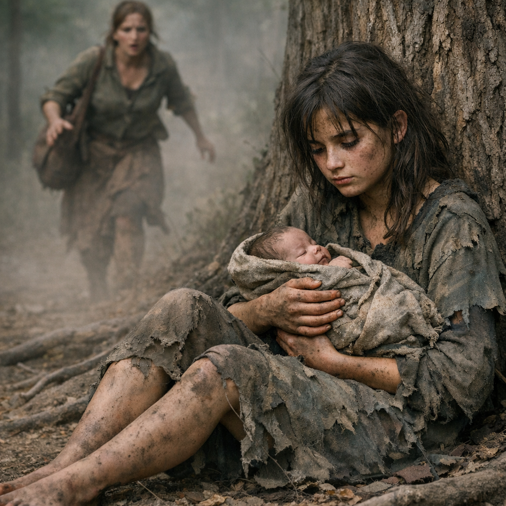 Ahogy hazaértem a munkából, megláttam a hétéves lányomat, ahogy egyedül sétál az erdőben a házunk mögött, a kisöccsét a karjában tartva.