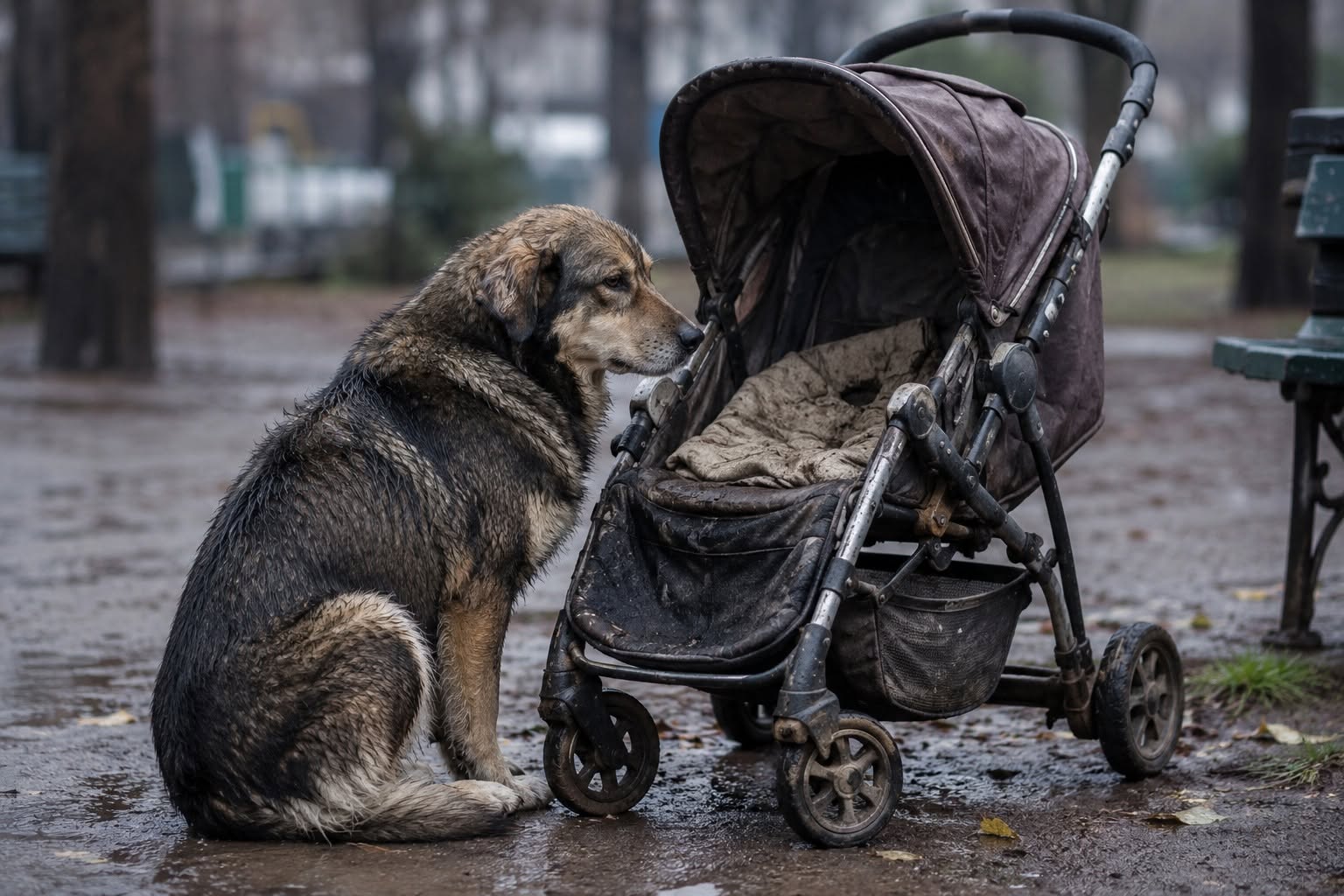 🐾❤️ Câinele găsit păzind un cărucior de copil abandonat ❤️🐾