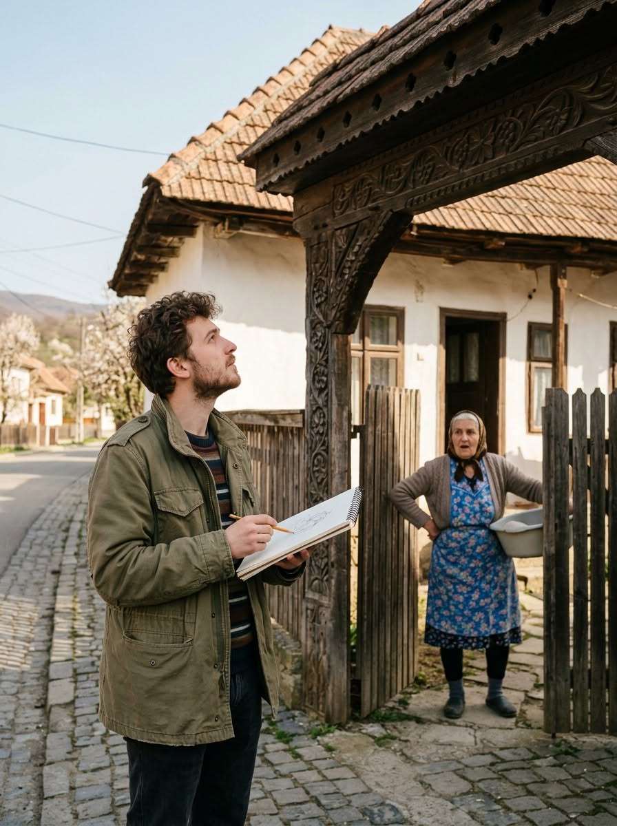 Pe strada Argeșului din Curtea de Argeș, vineri 4 aprilie …