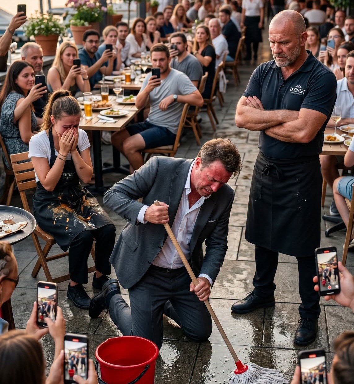 „Afaceristul a aruncat cu ciorbă pe chelnerița stagiară pentru o întârziere de 5 minute. Patronul restaurantului i-a predat o lecție de neuitat…”