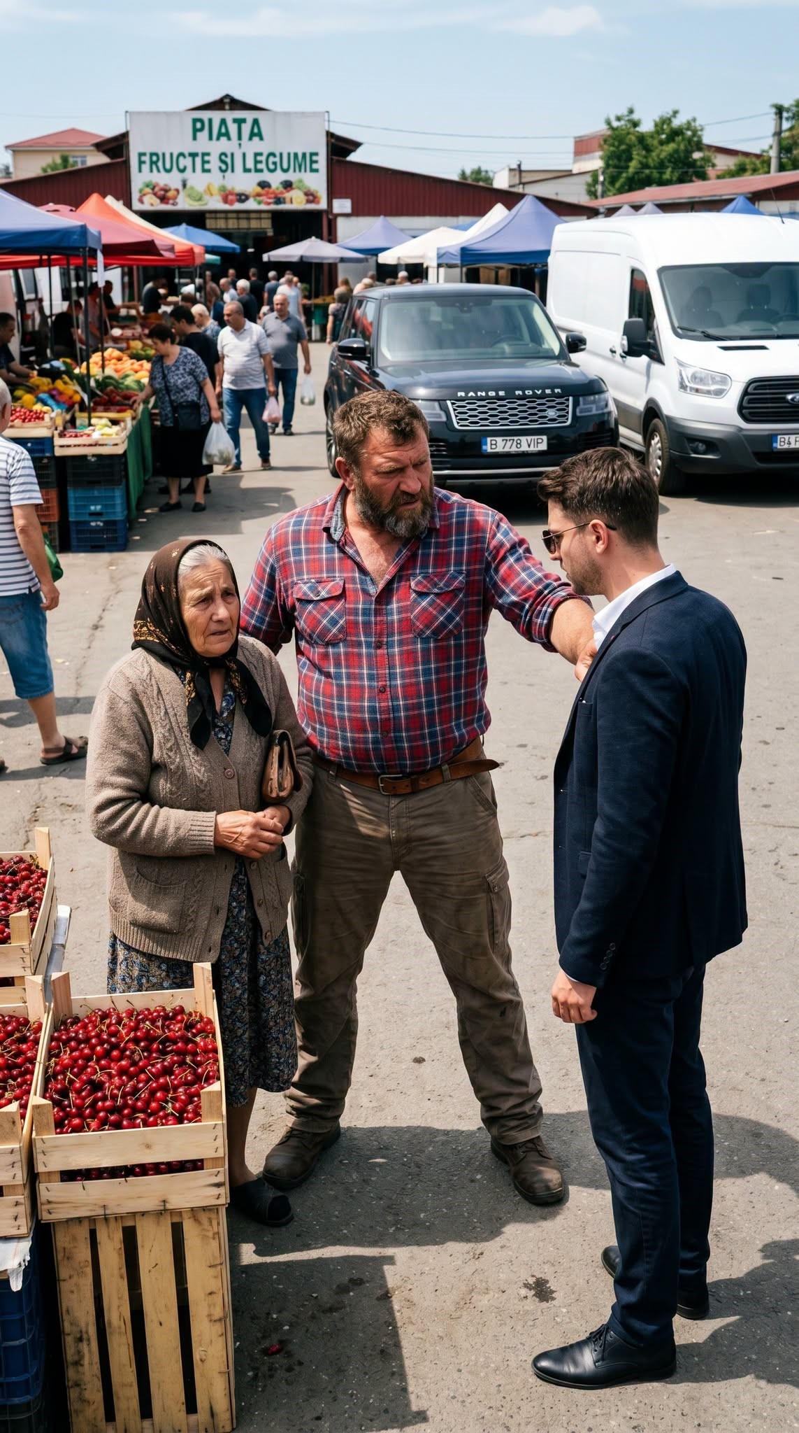 A vrut să-i răstoarne lădița cu cireșe bătrânei pentru …