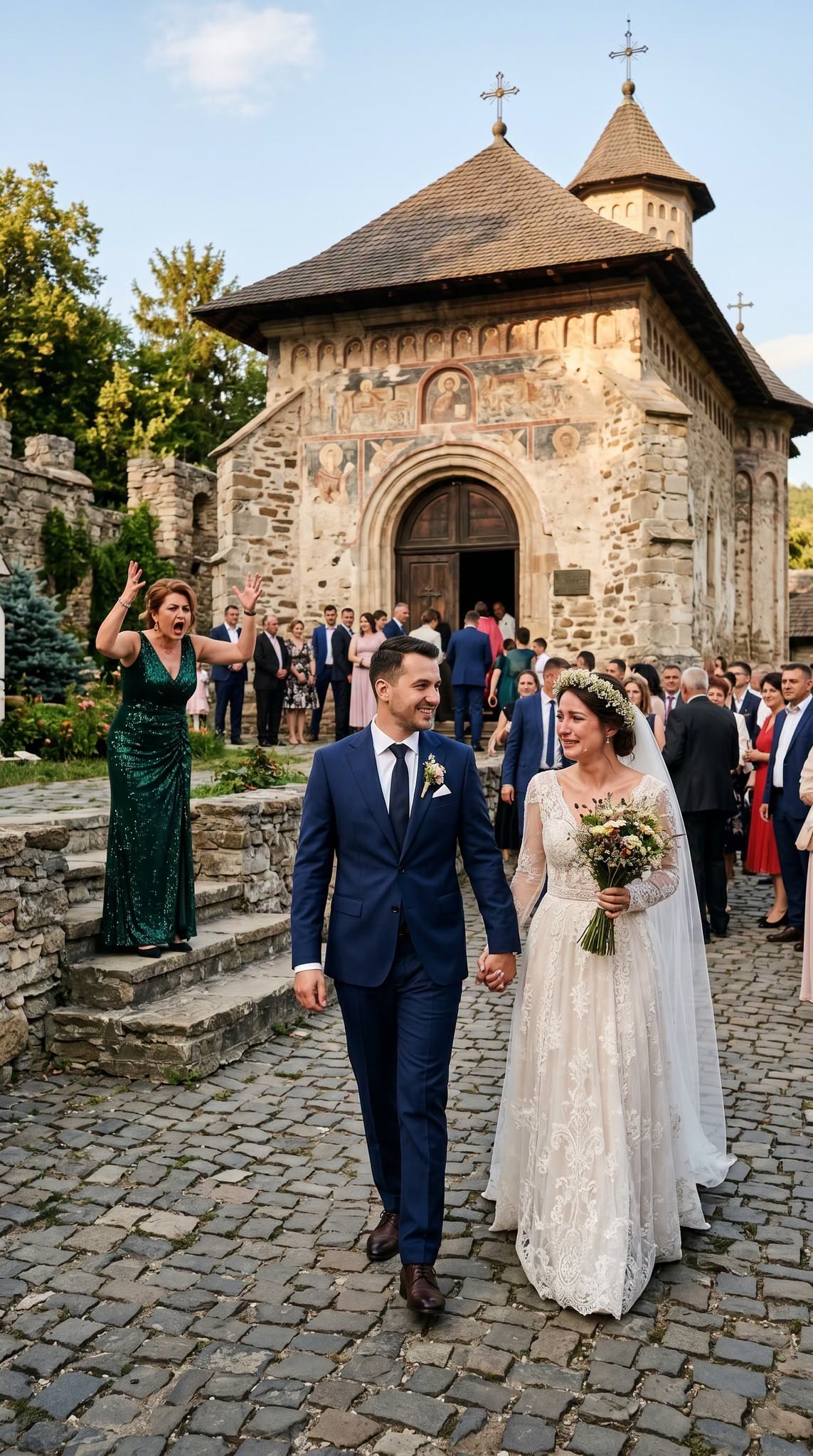 Nașa arogantă a refuzat să intre în biserică: «Fără covor roșu, eu nu calc în