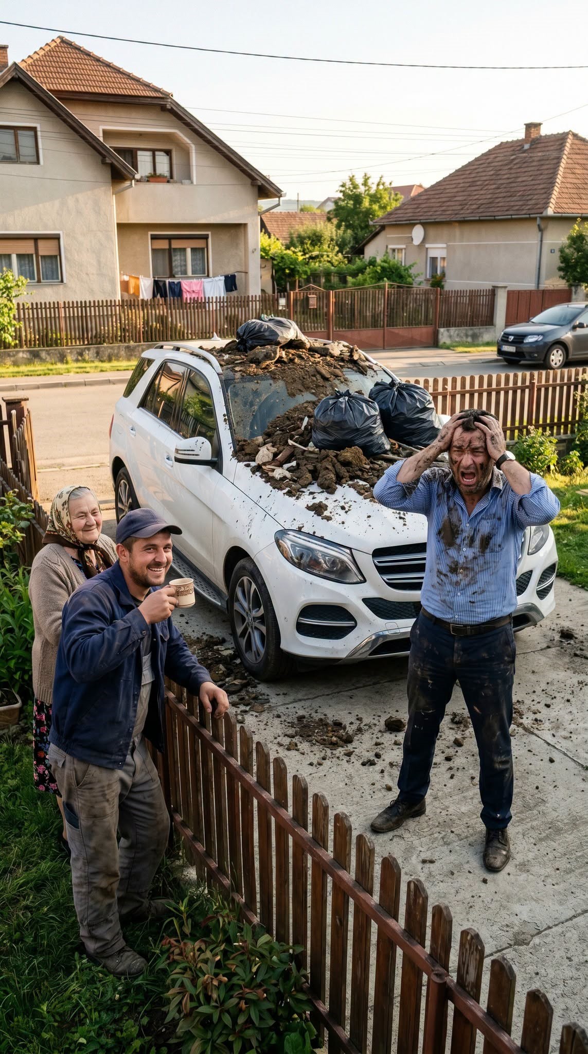 Vecinul bogat și-a aruncat gunoiul direct în curtea bătrânei: «Fă curat,