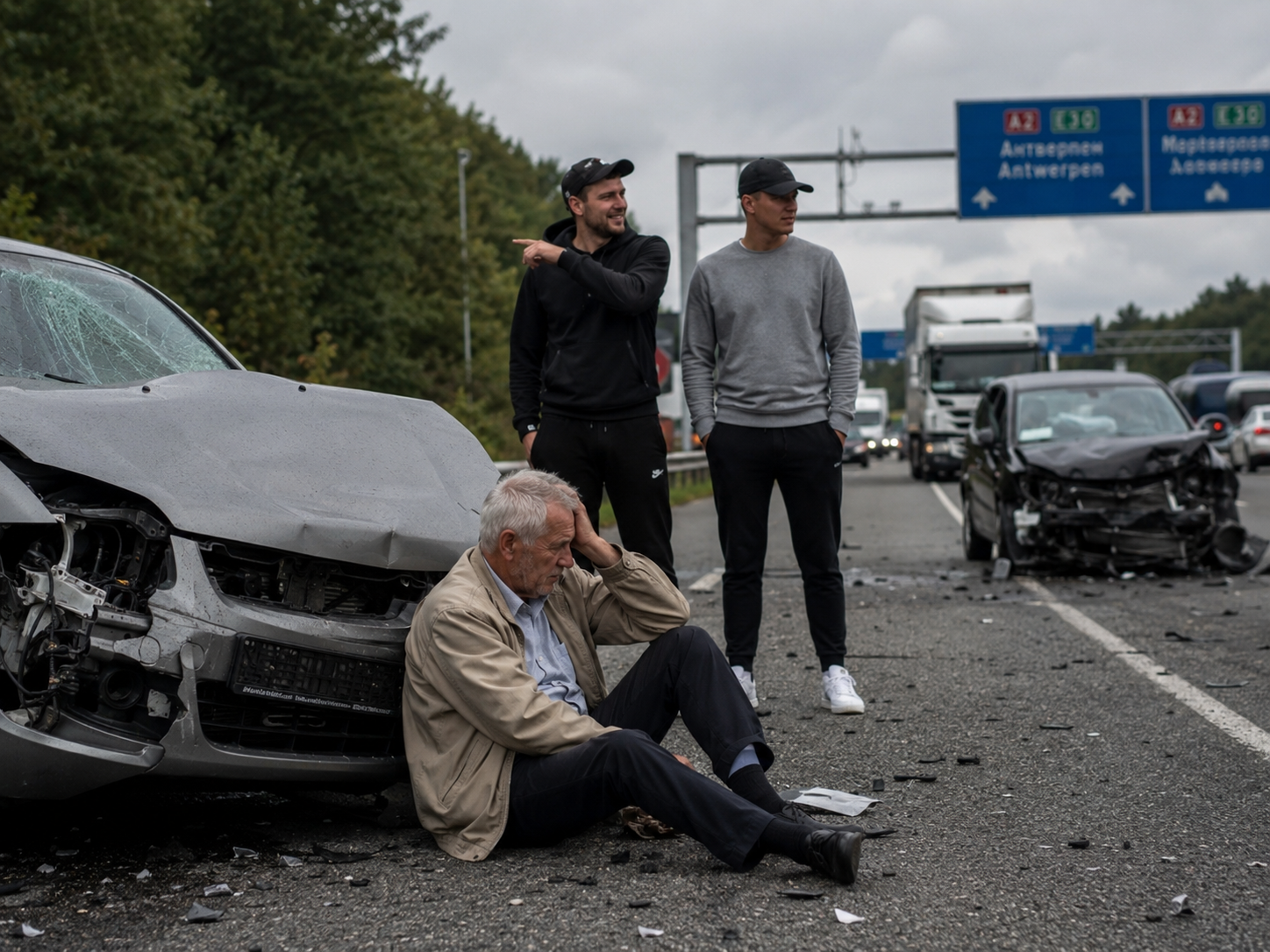 Chuligani zajechali starszemu mężczyźnie drogę na autostradzie, celowo sprowokowali wypadek, a potem zaczęli żądać pieniędzy za „szkody”.