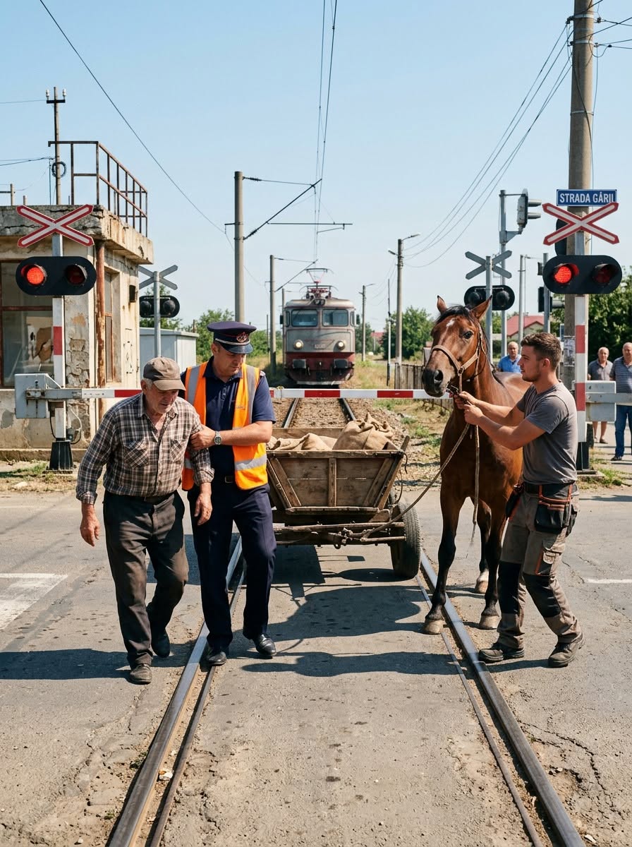 La trecerea de nivel de pe strada Gării din Buzău, marți …