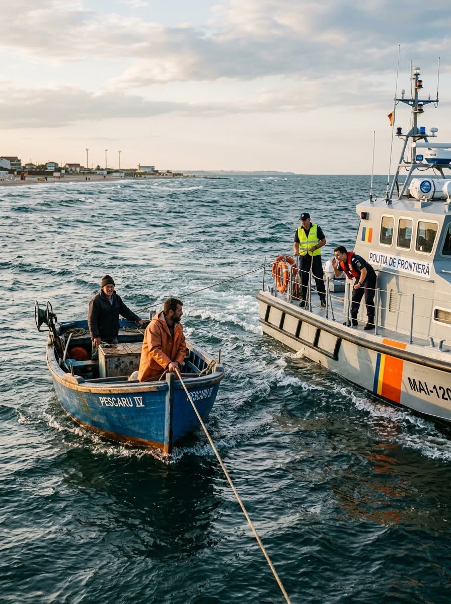 Pe Marea Neagră, la aproximativ trei mile de coasta …