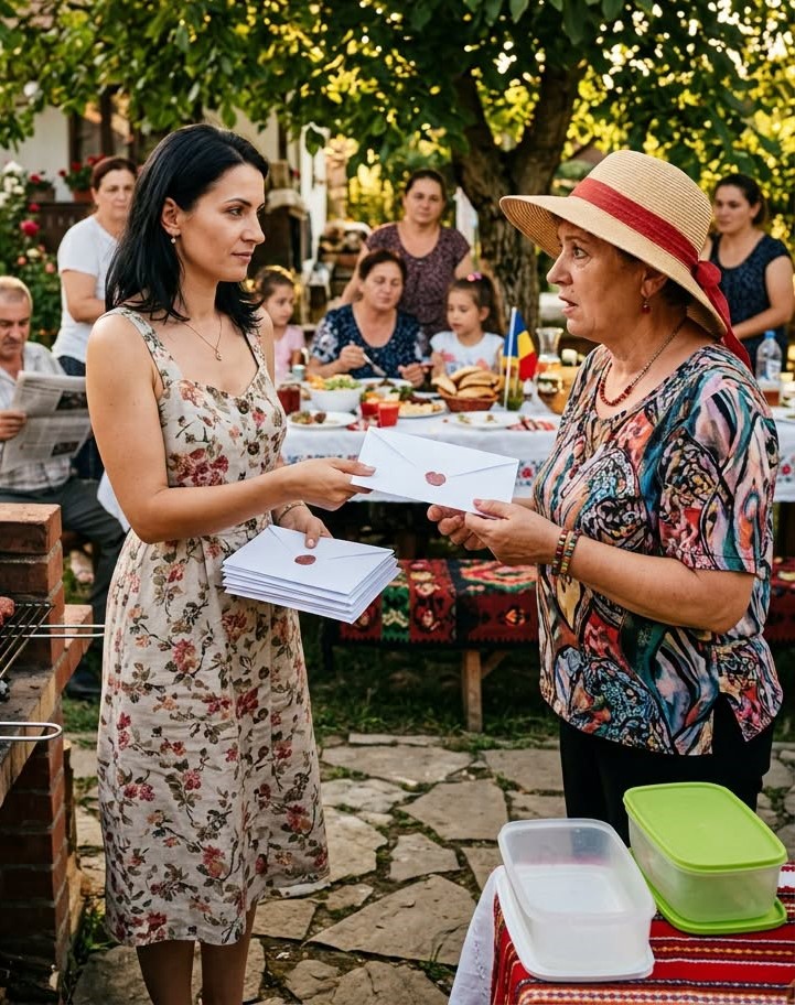 Am întins primul plic Marianei. …