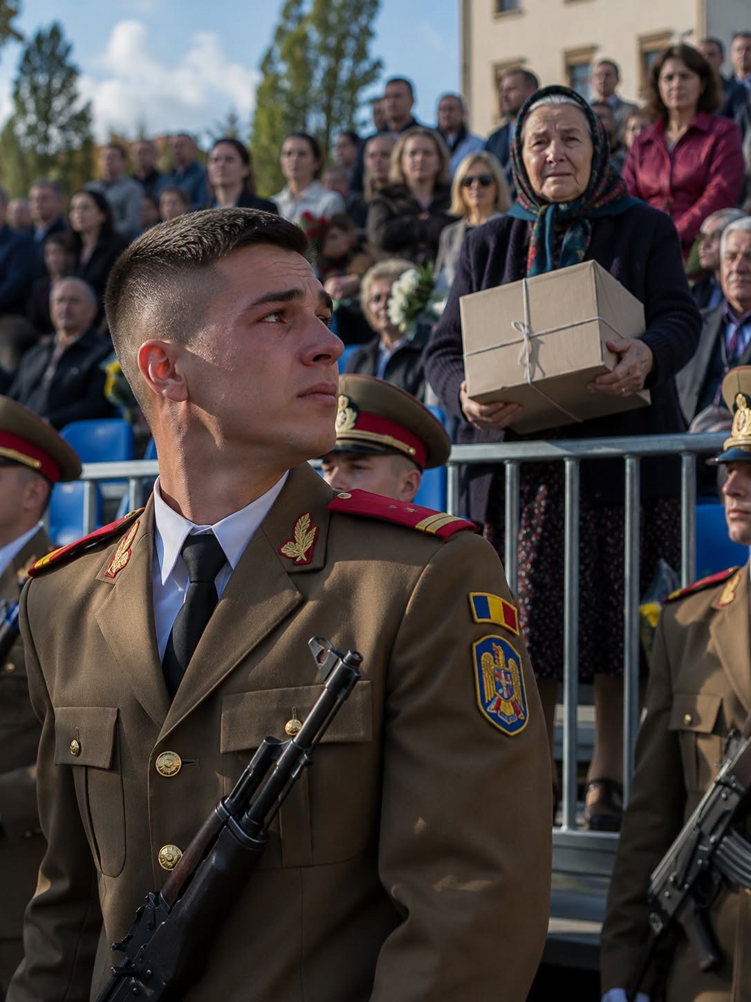 Pentru câteva secunde, în curtea unității s-a făcut o …