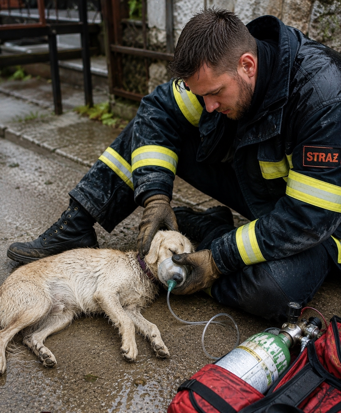 Strażak o imieniu Cole stracił pracę, ponieważ postanowił uratować psa. 🐾🔥