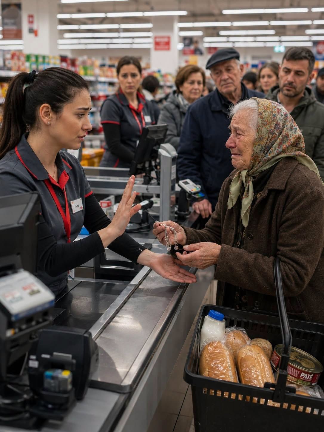 Bătrâna mi-a oferit ultima ei brățară pentru trei pâini… Două săptămâni mai târziu, fiul ei a venit să mă caute