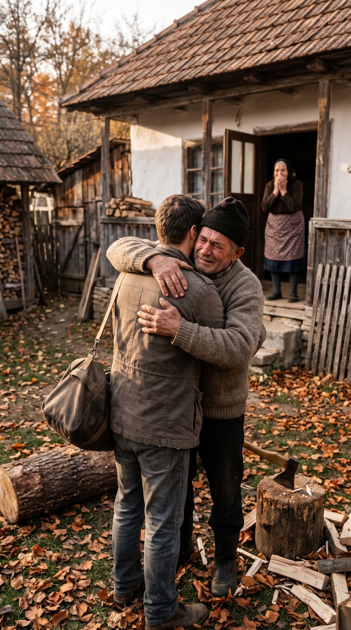 Wrócił niespodziewanie z zagranicy tylko po to, by narąbać rodzicom drewna przed pierwszym śniegiem! To spotkanie wzrusza do łez! ❤️